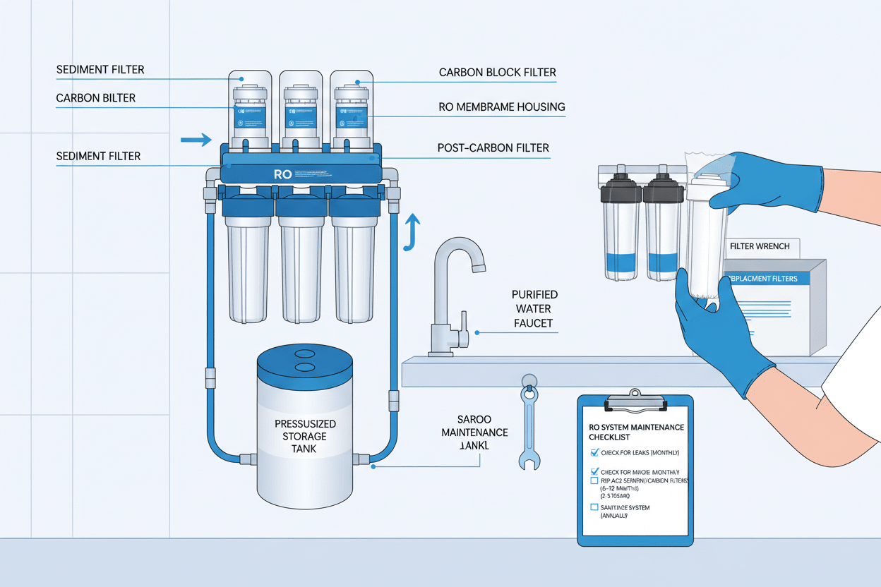 Hoe onderhoud je een omgekeerde osmose systeem? PureAqua