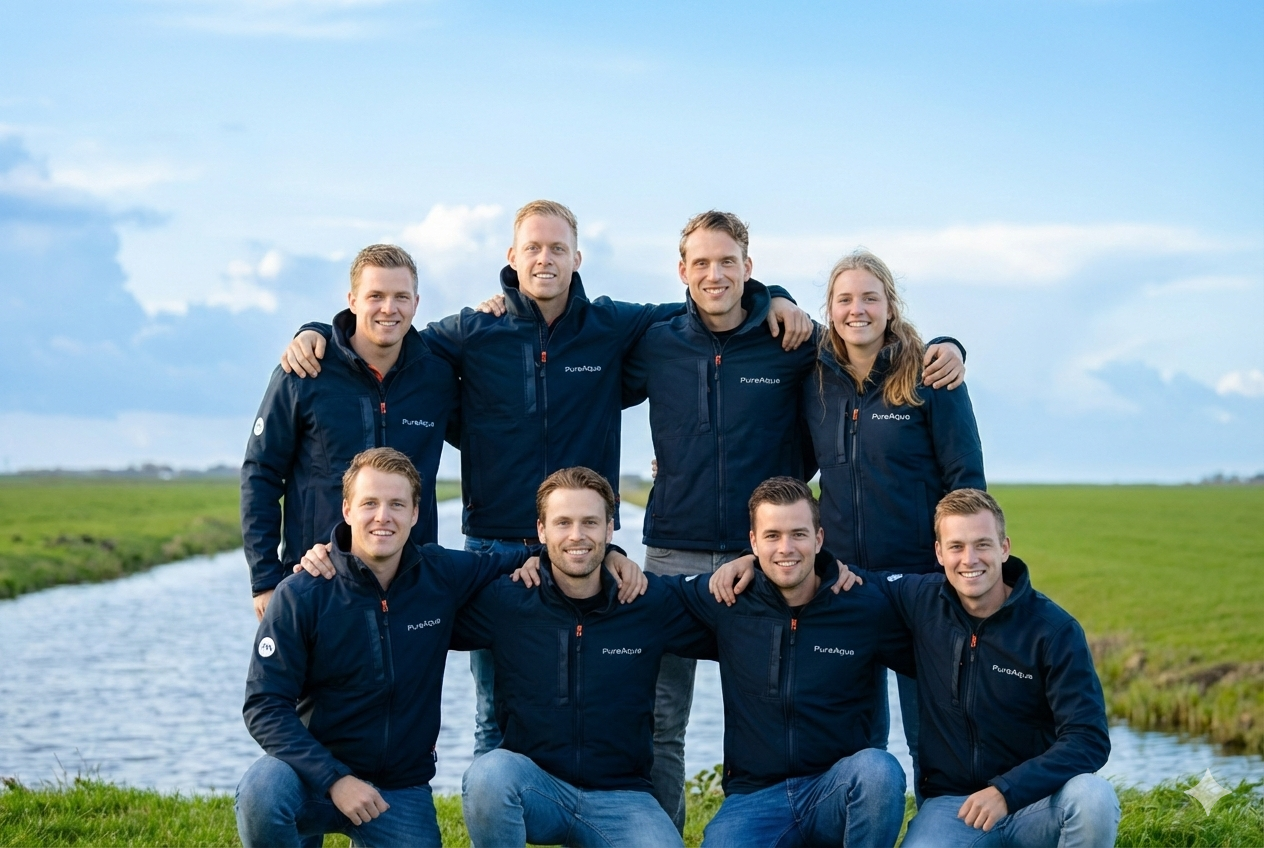 Het team van PureAqua achter het waterfiltersysteem voor zuiver drinkwater