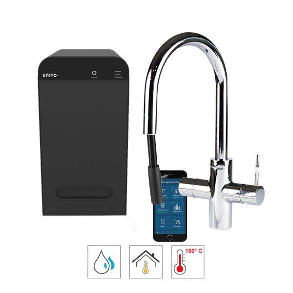 Unito Lava kokend water kraan 3-in-1 Cosmos Rond Pullout 4.4 Liter
