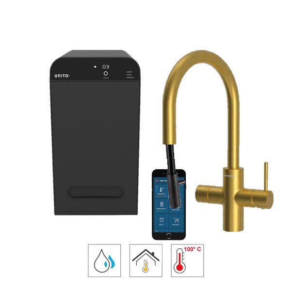 Unito Lava kokend water kraan 3-in-1 Cosmos Rond Pullout 4.4 Liter