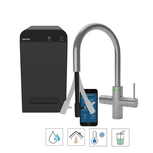 Unito Sparkle Pull water kraan 4-in-1 Cosmos Rond Pull Chilled