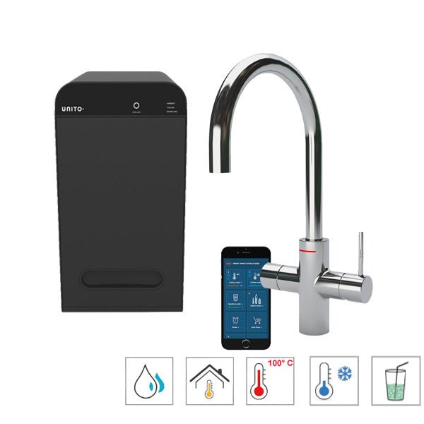Unito Infinity kokend water kraan 6-in1 Cosmos Rond