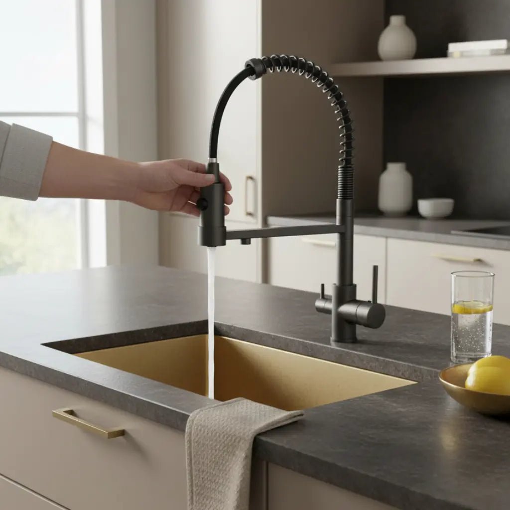 The Clear Zuiver Water Kraan – De Moderne Pull-Out Kraan met Direct Gefilterd Drinkwater