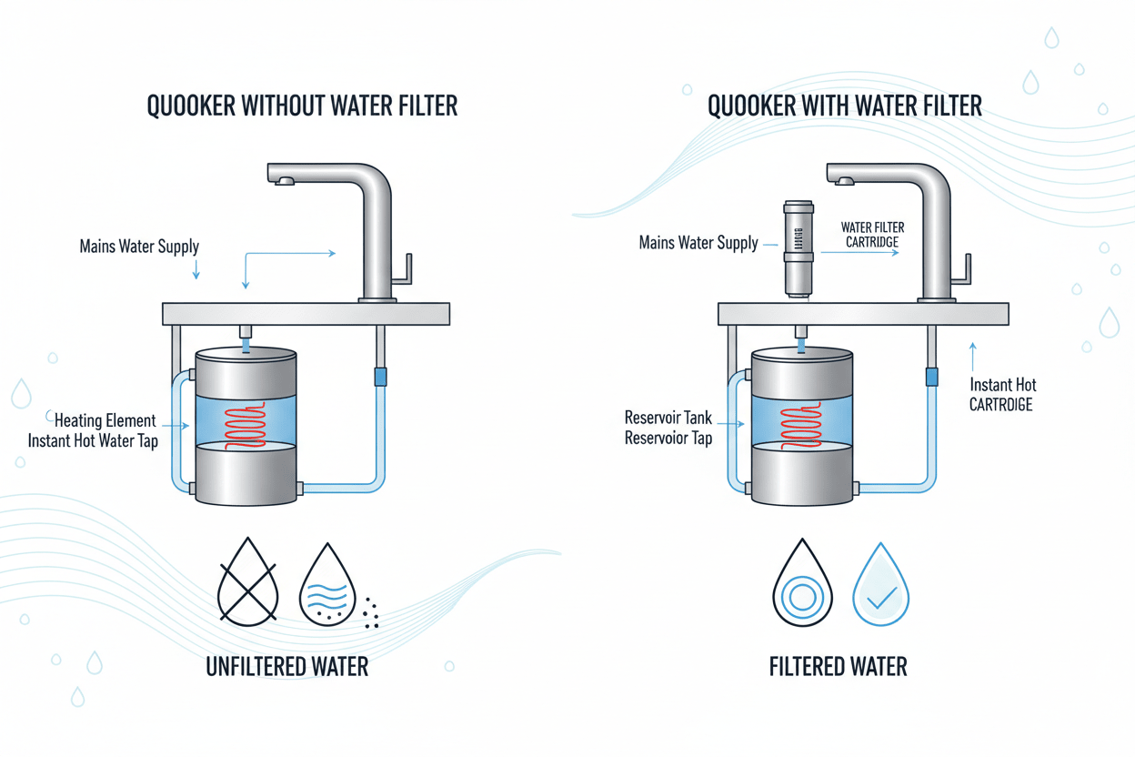 Wat is het verschil tussen een Quooker met en zonder waterfilter?