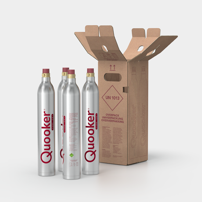 Set van 4 CO2 flessen