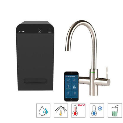 Unito Infinity kokend water kraan 6-in1 Cosmos Rond