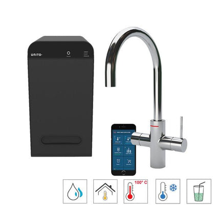 Unito Infinity kokend water kraan 6-in1 Cosmos Rond